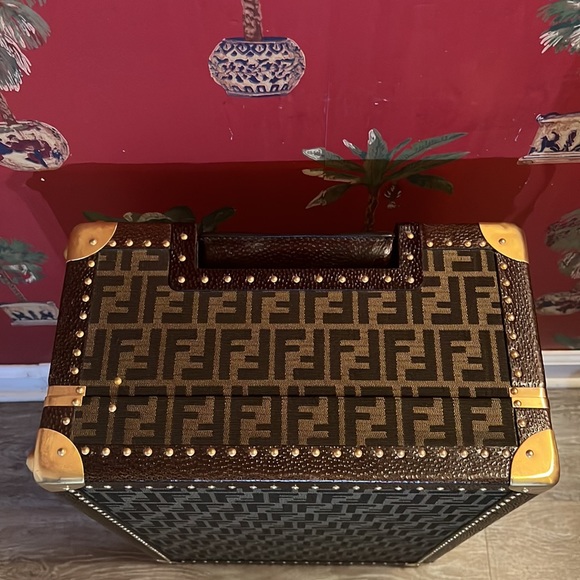 Fendi unisex FF Zucca monogram logo luggage trunk briefcase bag !collectable! - Picture 15 of 17